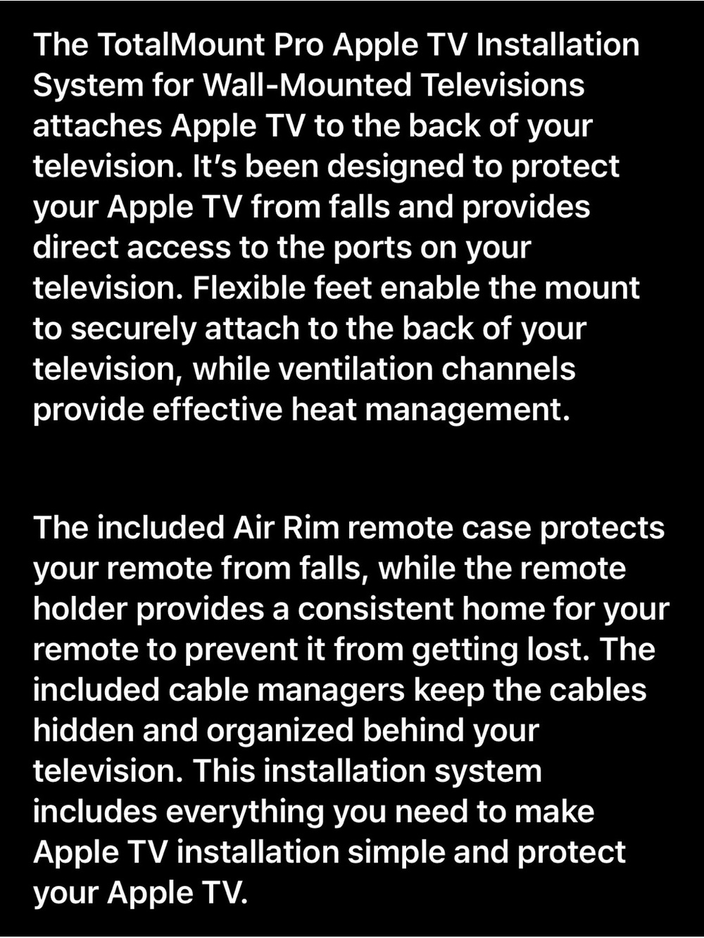 TotalMount Pro Apple TV Installation System (does not include AppleTV) - Picture 5 of 7